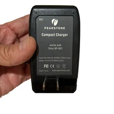 Pearstone Compact Charger For Sony NP-BX1 Camera