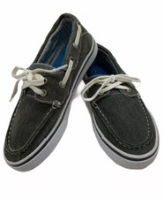 Boys Size 1 Cat Jack Gray Canvas Shoes Grover Lace Up Casual