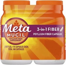 Metamucil Fiber Therapy for Regularity Fiber Supplement - 170 Count - Pack of 2