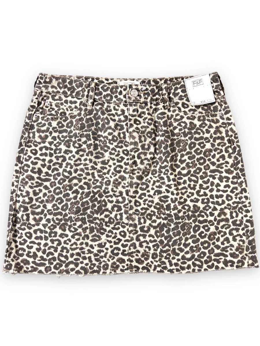 F&f red cheap denim skirt