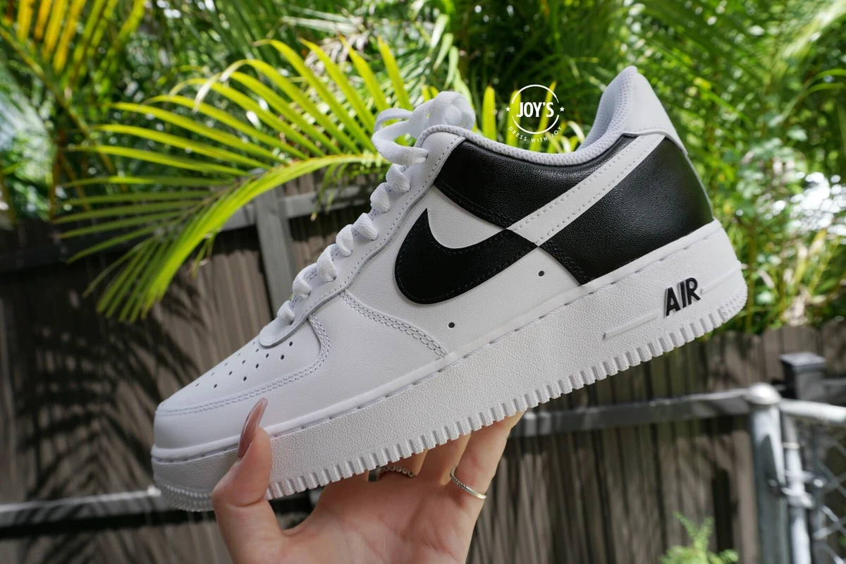 Black and Gray Custom Air Force 1 Low/Mid/High Sneakers Low / 8.5 M / 10 W