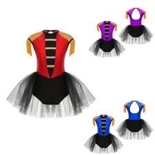 Girls Dress Fancy Dress Up Costume Show Kids Skirted Leotard Role Play Uniform