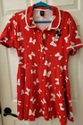 NEW HER UNIVERSE DISNEY MINNIE MOUSE DRESS RED WHITE BOWS ADULT SIZE SMALL...