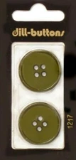 Dill Buttons ~ (1217) - 1" - 2 ct ~ OLD STOCK