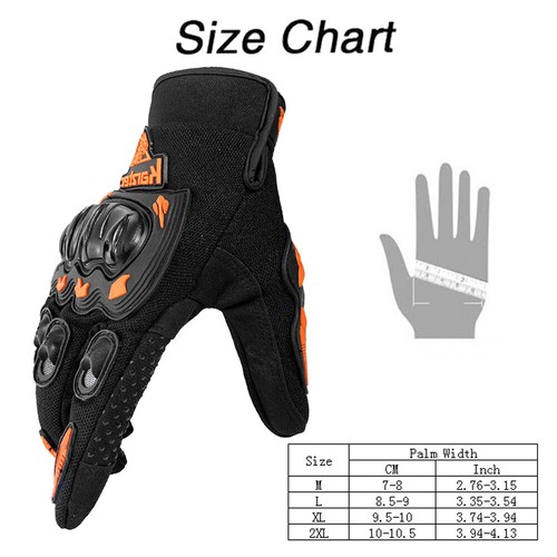 Motorcycle Full Finger Gloves Touch Screen Racing Breathable Windproof Gloves US - Picture 2 of 30