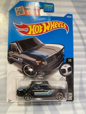 2016 HOT WHEELS ''BMW'' #186 = BMW 2002  = BLACK   us