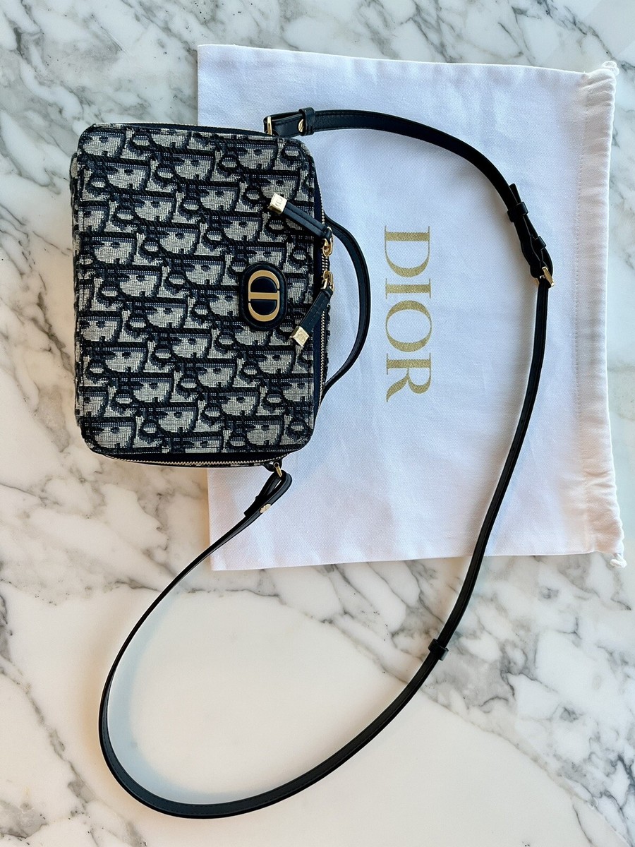 DIOR 30 Montaigne Box Bag Blue Oblique | eBay