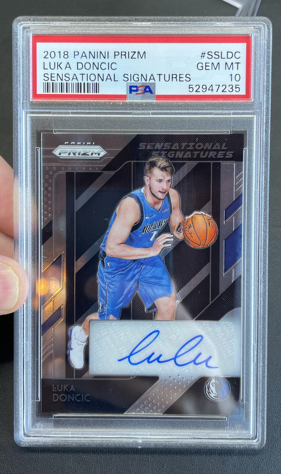 2018 Panini Prizm Rookie Signature Silver Prizm Luka Doncic #3 PSA 10