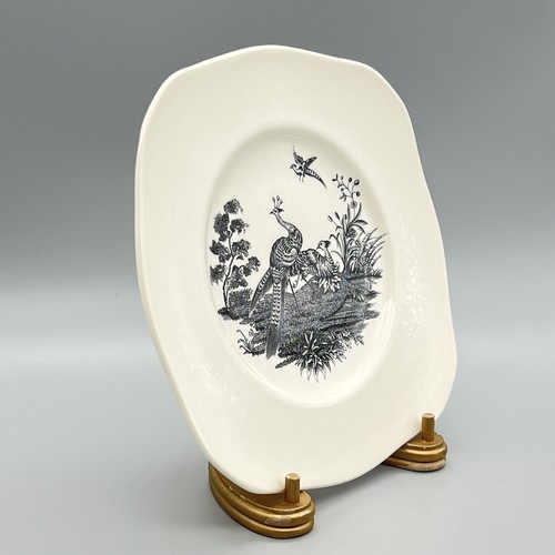 VTG WEDGWOOD Liverpool Birds BLACK TRANSFERWARE Dessert Salad Plate CHELSEA 2of2 - Picture 3 of 11