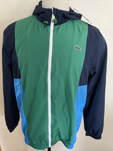 LACOSTE SPORT MENS New Full ZIP Hooded Windbreaker Jacket Size L 54 FR - Picture 2 of 20