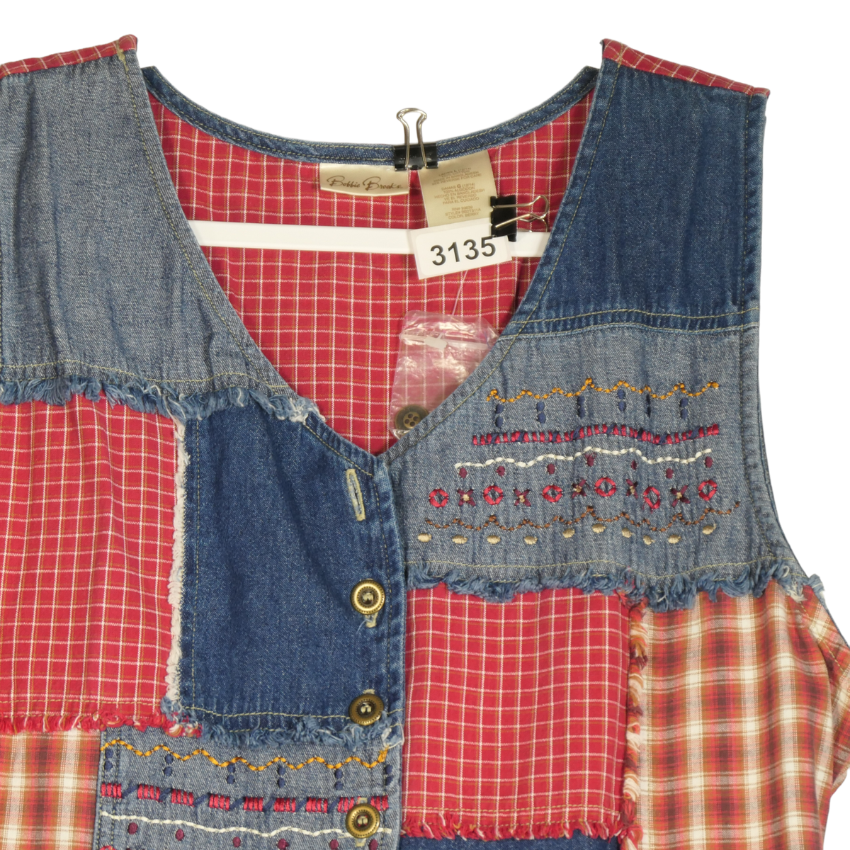 bobbie brooks denim dress Bobbie Brooks Denim Dress with Flower Accent