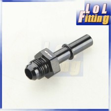 Aluminum Quick Connect AN-6 6AN AN-6 AN6 To 3/8" Male Fuel Line Rail Adapter Blk