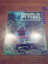 1971 Ford Bronco Sales Brochure- Original 1971 Ford Bronco Sales Brochure- Original