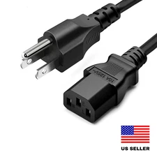 AC Power Cord Cable 3 Prong - 5 Feet - Free Shipping - Brand New
