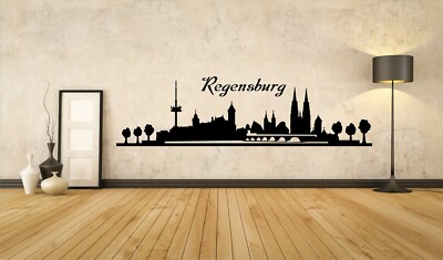 Regensburg Skyline Stadt Travel Reise Universität Dom Walhalla Wandtattoo A066