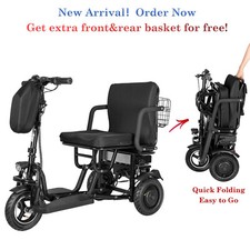 Quick Folding Mobility Scooter 3 Wheel w Lithium Battery Power 700W,20Miles,61lb