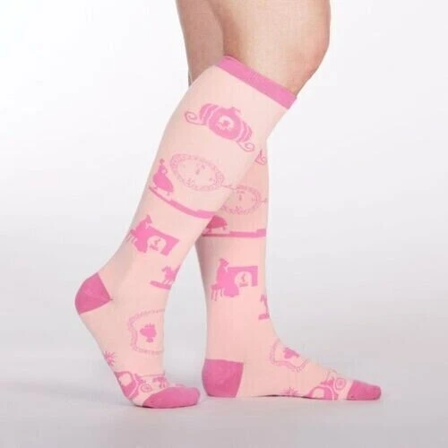 Meias femininas Happily Ever After altura do joelho rosa meia It To Me moda nova - Imagem 2 de 3