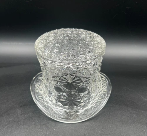 Vintage 1930s Fenton Daisy and Button Glass Top Hat