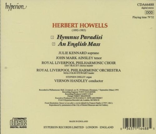 Herbert Howells: Hymnus Paradisi / An English Mass by H. Howells [Audio CD]
