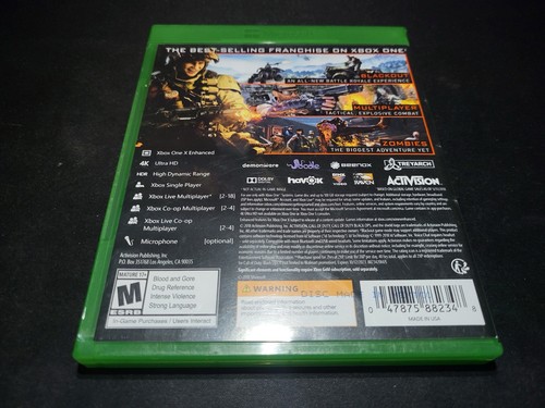 Call of Duty: Black Ops 4 Wal-Mart Microsoft Xbox One ¡COMO NUEVO estado COMPLETO! - Imagen 2 de 5