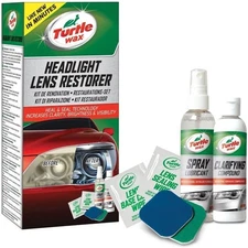 Turtle Wax 51768 Headlight Restorer Kit Headlamp Cleaning Restores Clear 
