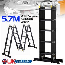 Heavy Duty 14 IN 1 Multi-Purpose Folding Aluminium Combination Ladder 5.7 Meter