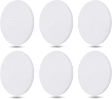 6-Pack Ultra Slim 4.5'' 12V RV Puck Lights W/Switch, SY-SM45 3400K Warm White LE