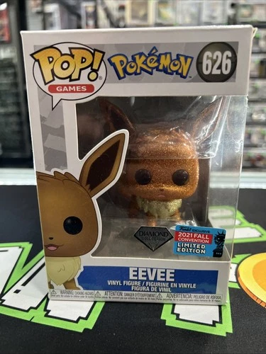Funko Pop! #626 Pokemon Eevee Diamond 2021 Fall Convention Exclusive Damage