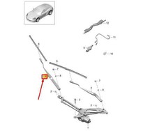 PORSCHE 718 CAYMAN 982 Wischerarm vorne rechts RHD 99162813202 NEU ORIGINAL