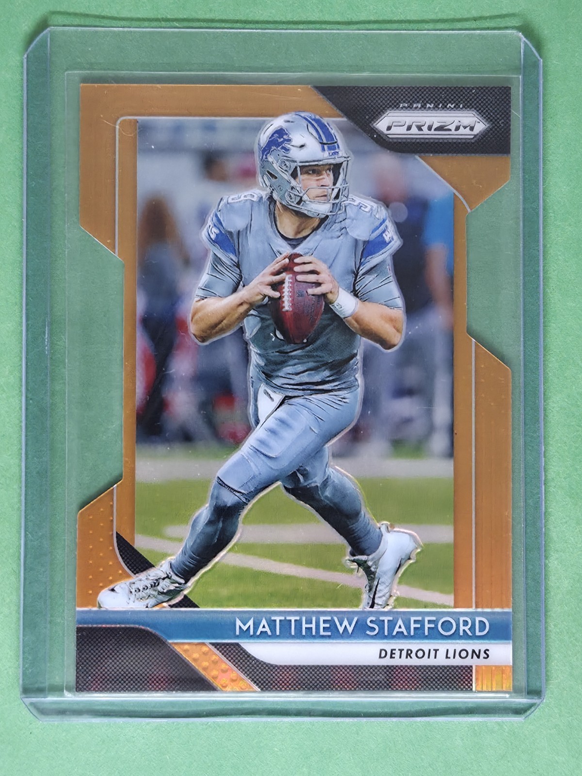 2018 Panini Prizm #133 Matthew Stafford Prizm Orange Die Cut #/249