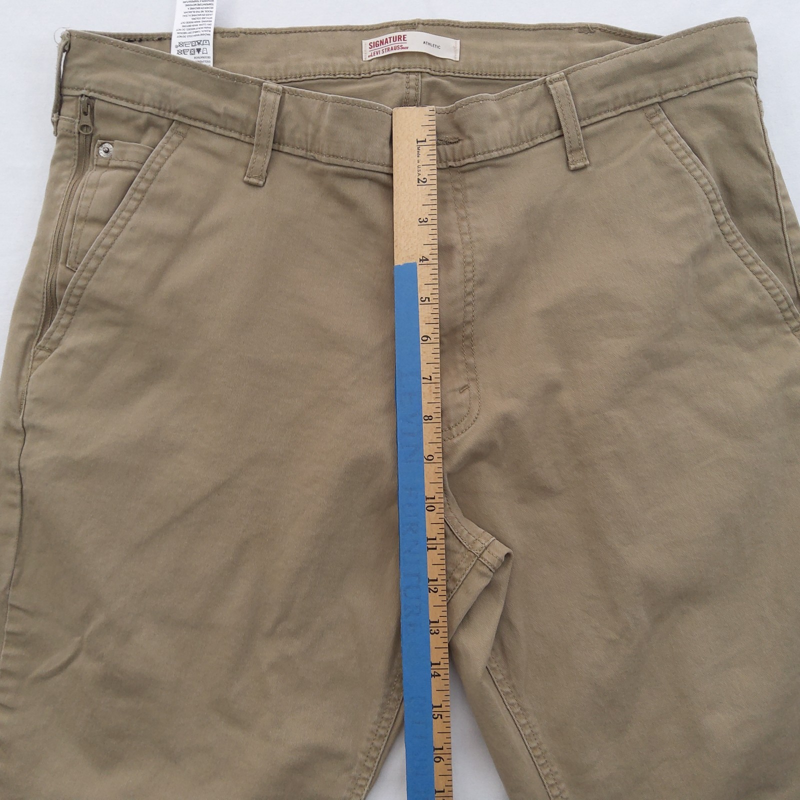 Levis Signature Athletic Fit Mens Stretch Brown Denim Jeans Size 38x30 (38×28) thumbnail 9