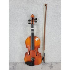 Acoustic Violin with Bow Instrument - Damaged For Repair
