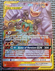 Marshadow & Machamp GX 82/214 Unbroken Bonds Ultra Rare Holo