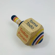 Pirinola Toma Todo 1 Wood Regular Size Mexican Traditional Toy