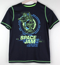 Space Jam Bugs Bunny Boys Black Active Short Sleeve Shirt Black Size 12