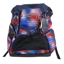 TYR Alliance 45L Backpack Red White Blue Stars Stripes USA Athletic Swim NWT