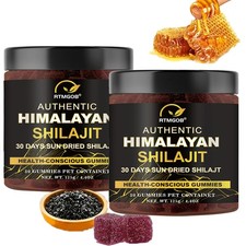 2x Dynamic Vitality Shilajit Gummies Pure 100 Himalayan Organic Resin Natural