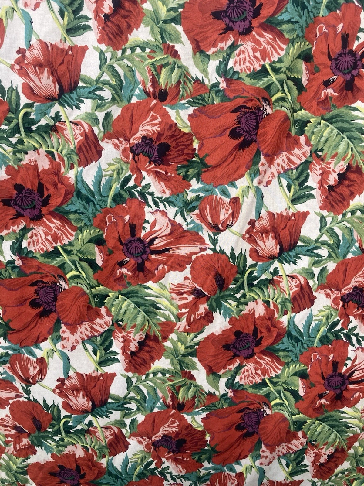 Wonderful Liberty of London Florestan Poppy Curtains. Big 240 wide X 220 Drop