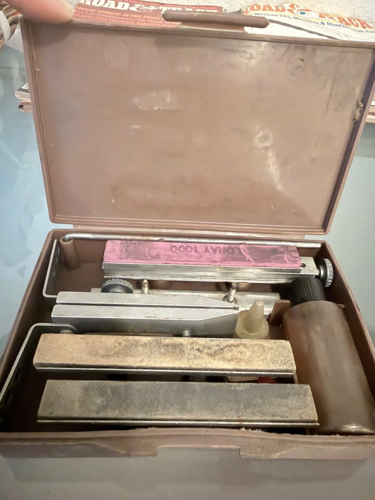 Vintage Ray Loray Sharpeners Knife Sharpening Kit with Case USA