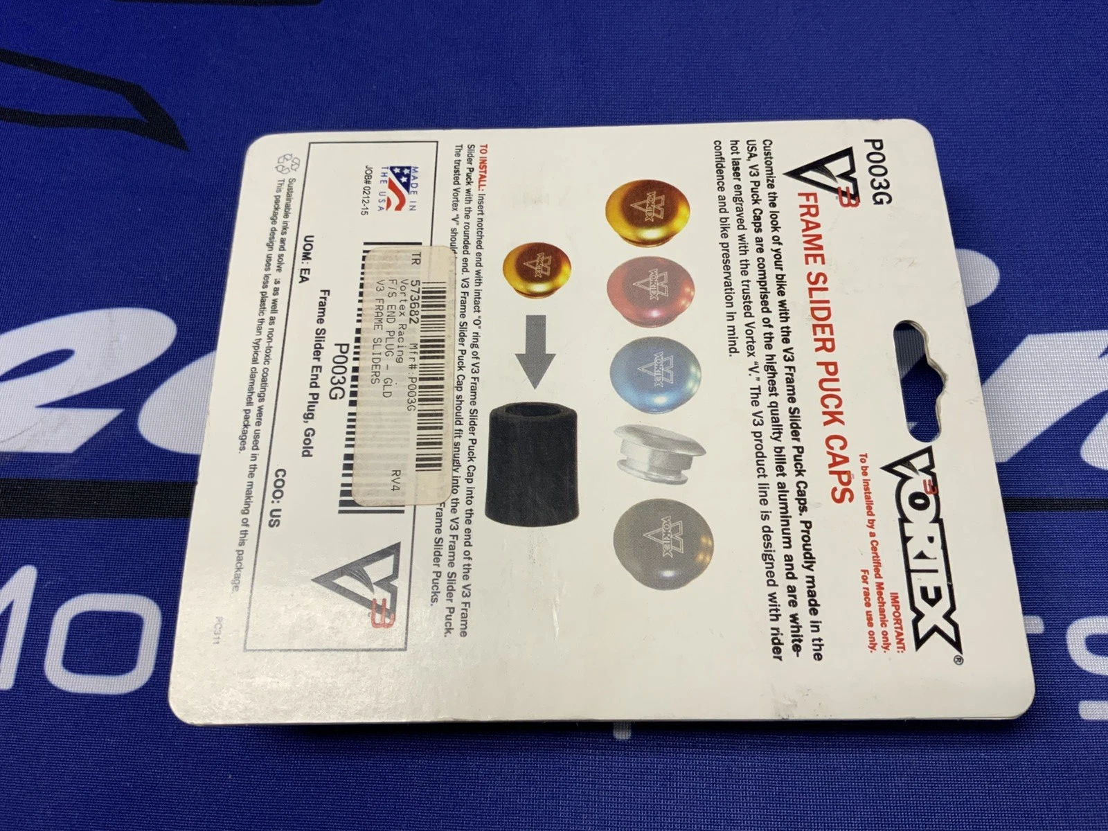 Vortex Gold Frame Slider End Plug 57-3682