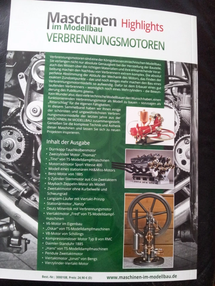 Maschinen Highlights im Modellbau-Verbrennungsmotoren,Reihenmotoren,V6 Motor etc - Bild 2 von 4