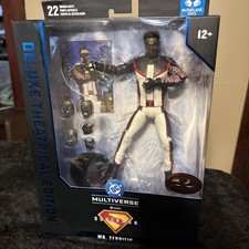 MCFARLANE  Mr. Terrific Superman Movie Deluxe Theatrical Red PLATINUM Edition