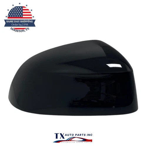 Side Mirror Cover Cap for 19-24 BMW X3/X4/X5/X7 Painted Jet Black Passenger Side