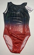 Lil Fox Girls Gymnastics Leotard Size ALA Shiny Foil New With Tags