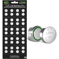 40 Powerowl Alkaline Knopfzellen L1154F AG13 1,5V für Uhren und Rechner