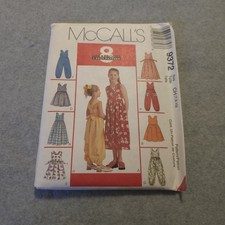McCall's 9372 Girls Sewing Pattern Size 7-10 CH Dress Jumpsuit 8 Great Looks...