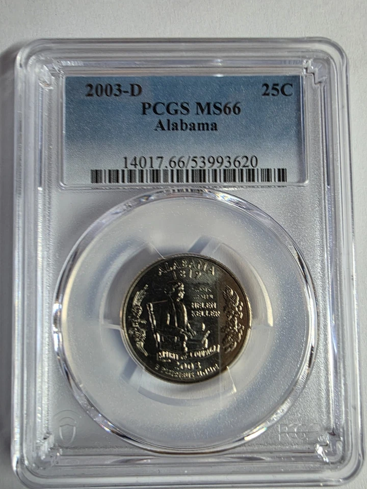 2003 D Alabama Quarter PCGS MS66 - Image 3 of 4