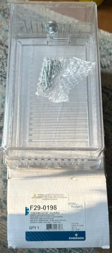 Emerson F29-0198 Universal Locking Thermostat Guard, Clear. White Rodgers.