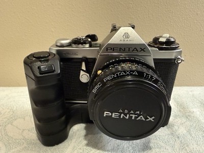  Vintage Asahi PENTAX ME SLR Film Camera Pentax-A 50mm 1.7 Lens