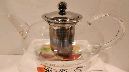 Teapot Clear Glass Brewing Green/Black Heat Resistant Stainless Premiers 1400ml - Picture 7 of 7